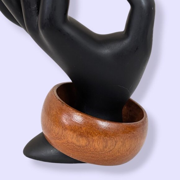 (2/$20) Chunky Wooden Bangle Bracelet - Picture 1 of 5